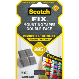 Scotch-FIX Abnehmbare Befestigungskissen 12,7x12,7 mm 64er-Pack in der Gruppe Basteln & Hobby / Hobbyzubehör / Klebeband / Klebepads bei Pen Store (135681)