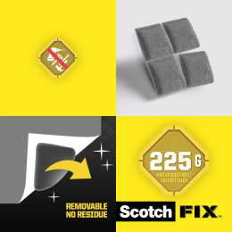 Scotch-FIX Abnehmbare Befestigungskissen 12,7x12,7 mm 64er-Pack in der Gruppe Basteln & Hobby / Hobbyzubehör / Klebeband / Klebepads bei Pen Store (135681)