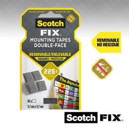 Scotch-FIX Abnehmbare Befestigungskissen 12,7x12,7 mm 64er-Pack in der Gruppe Basteln & Hobby / Hobbyzubehör / Klebeband / Klebepads bei Pen Store (135681)