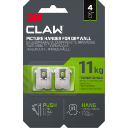 Claw Bilderhaken für Gipswand 11 kg 4er-Pack in der Gruppe Basteln & Hobby / Organisieren / Rahmen / Bilderaufhängung bei Pen Store (135736)
