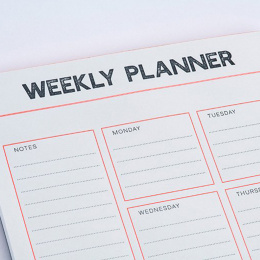 Letterpress Weekly Planner in der Gruppe Papier & Blöcke / Schreiben und Notizen / Post-it und Notizblöcke bei Pen Store (135794)