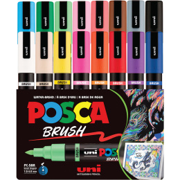 Posca Brush PC-5BR 16er-Set in der Gruppe Stifte / Künstlerstifte / Marker bei Pen Store (135921)