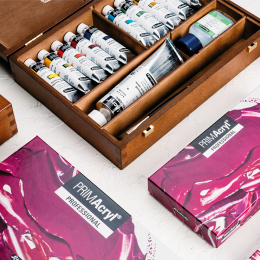 PRIMAcryl Acrylfarbe Wooden Box set in der Gruppe Künstlerbedarf / Künstlerfarben / Acrylfarbe bei Pen Store (136014)