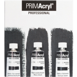 PRIMAcryl Acrylfarbe 35 ml Schwarz 3er-Set in der Gruppe Künstlerbedarf / Künstlerfarben / Acrylfarbe bei Pen Store (136016)