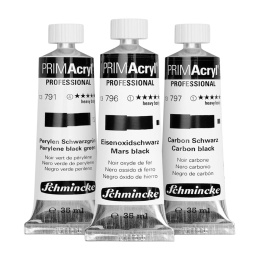 PRIMAcryl Acrylfarbe 35 ml Schwarz 3er-Set in der Gruppe Künstlerbedarf / Künstlerfarben / Acrylfarbe bei Pen Store (136016)