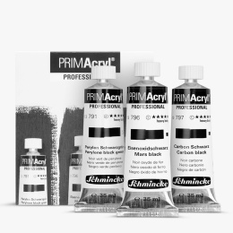 PRIMAcryl Acrylfarbe 35 ml Schwarz 3er-Set in der Gruppe Künstlerbedarf / Künstlerfarben / Acrylfarbe bei Pen Store (136016)