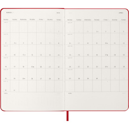 Kalender 12M Daily 2026 Hardcover Large Red in der Gruppe Papier & Blöcke / Kalender und Terminkalender / 12 Monate Tageskalender bei Pen Store (136084)