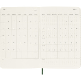 Kalender 12M Daily 2026 Softcover Pocket Myrtle Green in der Gruppe Papier & Blöcke / Kalender und Terminkalender / 12 Monate Tageskalender bei Pen Store (136089)