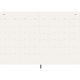 Kalender 12M Monthly 2026 Softcover XL Black in der Gruppe Papier & Blöcke / Kalender und Terminkalender / 12 Monate Tageskalender bei Pen Store (136099)