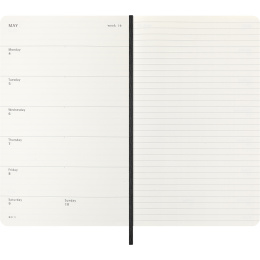 Kalender 12M Weekly Notebook 2026 Softcover Large Black in der Gruppe Papier & Blöcke / Kalender und Terminkalender / 12 Monate Tageskalender bei Pen Store (136111)