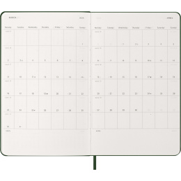 Kalender 12M Weekly Notebook 2026 Hardcover Large Myrtle Green in der Gruppe Papier & Blöcke / Kalender und Terminkalender / 12 Monate Tageskalender bei Pen Store (136112)