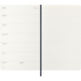 Kalender 12M Weekly Notebook 2026 Softcover Large Sapphire Blue in der Gruppe Papier & Blöcke / Kalender und Terminkalender / 12 Monate Tageskalender bei Pen Store (136114)