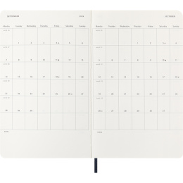 Kalender 12M Weekly Notebook 2026 Softcover Large Sapphire Blue in der Gruppe Papier & Blöcke / Kalender und Terminkalender / 12 Monate Tageskalender bei Pen Store (136114)