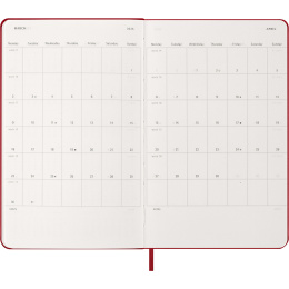 Kalender 12M Weekly Notebook 2026 Hardcover Large Red in der Gruppe Papier & Blöcke / Kalender und Terminkalender / 12 Monate Tageskalender bei Pen Store (136115)