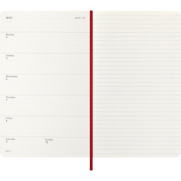 Kalender 12M Weekly Notebook 2026 Softcover Large Red in der Gruppe Papier & Blöcke / Kalender und Terminkalender / 12 Monate Tageskalender bei Pen Store (136116)