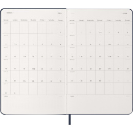 Kalender 12M Weekly Notebook 2026 Hardcover Large Sapphire Blue in der Gruppe Papier & Blöcke / Kalender und Terminkalender / 12 Monate Tageskalender bei Pen Store (136117)