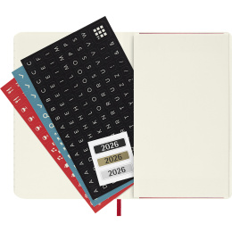 Kalender 12M Weekly Notebook 2026 Softcover Pocket Red in der Gruppe Papier & Blöcke / Kalender und Terminkalender / 12 Monate Tageskalender bei Pen Store (136124)