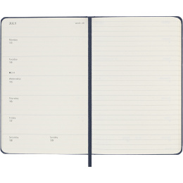 Kalender 12M Weekly Notebook 2026 Hardcover Pocket Sapphire Blue in der Gruppe Papier & Blöcke / Kalender und Terminkalender / 12 Monate Tageskalender bei Pen Store (136125)