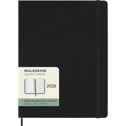Kalender 12M Weekly Notebook 2026 Hardcover XL Black in der Gruppe Papier & Blöcke / Kalender und Terminkalender / 12 Monate Tageskalender bei Pen Store (136126)