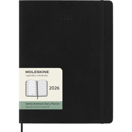 Kalender 12M Weekly Notebook 2026 Softcover XL Black in der Gruppe Papier & Blöcke / Kalender und Terminkalender / 12 Monate Tageskalender bei Pen Store (136127)