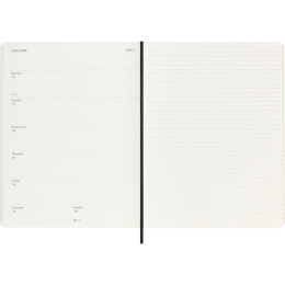 Kalender 12M Weekly Notebook 2026 Softcover XL Black in der Gruppe Papier & Blöcke / Kalender und Terminkalender / 12 Monate Tageskalender bei Pen Store (136127)