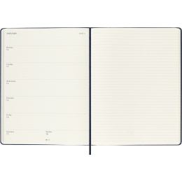 Kalender 12M Weekly Notebook 2026 Hardcover XL Sapphire Blue in der Gruppe Papier & Blöcke / Kalender und Terminkalender / 12 Monate Tageskalender bei Pen Store (136128)