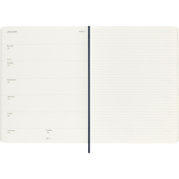 Kalender 12M Weekly Notebook 2026 Softcover XL Sapphire Blue in der Gruppe Papier & Blöcke / Kalender und Terminkalender / 12 Monate Tageskalender bei Pen Store (136129)