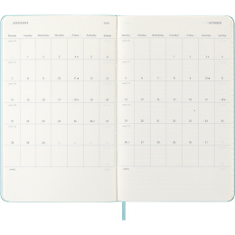 Kalender 12M Weekly Notebook 2026 Hardcover Large Aquamarine in der Gruppe Papier & Blöcke / Kalender und Terminkalender / 12 Monate Tageskalender bei Pen Store (136132)