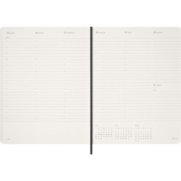 Kalender 12M Weekly Vertical 2026 Essential Softcover XXL Black in der Gruppe Papier & Blöcke / Kalender und Terminkalender / 12 Monate Tageskalender bei Pen Store (136134)