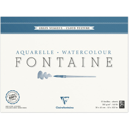 Fontaine Aquarellblock Cloud Texture 30x40 cm 300g in der Gruppe Papier & Blöcke / Künstlerblöcke / Aquarellpapier bei Pen Store (136137)