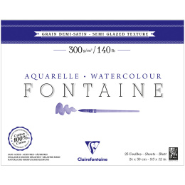 Fontaine Aquarellblock Semi-Glazed 24x30 cm 300g in der Gruppe Papier & Blöcke / Künstlerblöcke / Aquarellpapier bei Pen Store (136159)