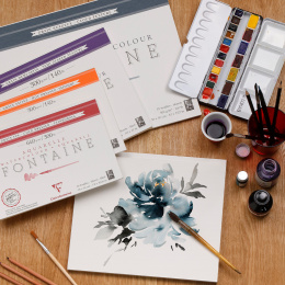 Fontaine Aquarellblock Semi-Glazed 30x40 cm 300g in der Gruppe Papier & Blöcke / Künstlerblöcke / Aquarellpapier bei Pen Store (136160)