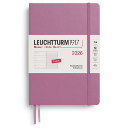 Kalender Weekly Planner & Notebook 2026 A5 Dusty Rose in der Gruppe Papier & Blöcke / Kalender und Terminkalender / 12 Monate Tageskalender bei Pen Store (136219)