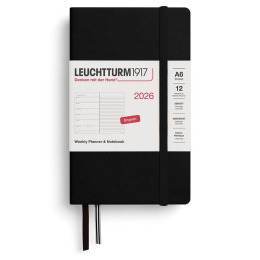 Kalender Weekly Planner & Notebook 2026 A6 Black in der Gruppe Papier & Blöcke / Kalender und Terminkalender / 12 Monate Tageskalender bei Pen Store (136230) Kalender Weekly Planner & Notebook 2026 A6 Black in der Gruppe Papier & Blöcke / Kalender und Terminkalender / 12 Monate Tageskalender bei Pen Store (136230)