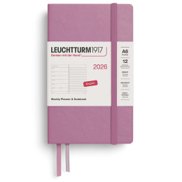 Kalender Weekly Planner & Notebook 2026 A6 Dusty Rose in der Gruppe Papier & Blöcke / Kalender und Terminkalender / 12 Monate Tageskalender bei Pen Store (136231)