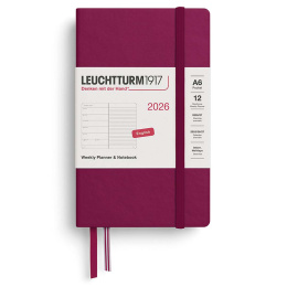 Kalender Weekly Planner & Notebook 2026 A6 Port Red in der Gruppe Papier & Blöcke / Kalender und Terminkalender / 12 Monate Tageskalender bei Pen Store (136232) Kalender Weekly Planner & Notebook 2026 A6 Port Red in der Gruppe Papier & Blöcke / Kalender und Terminkalender / 12 Monate Tageskalender bei Pen Store (136232)