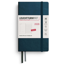 Kalender Weekly Planner & Notebook 2026 A6 Deep Sea in der Gruppe Papier & Blöcke / Kalender und Terminkalender / 12 Monate Tageskalender bei Pen Store (136236)