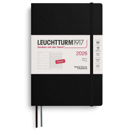 Kalender Weekly Planner & Notebook 2026 A5 Soft Cover Black in der Gruppe Papier & Blöcke / Kalender und Terminkalender / 12 Monate Tageskalender bei Pen Store (136238) Kalender Weekly Planner & Notebook 2026 A5 Soft Cover Black in der Gruppe Papier & Blöcke / Kalender und Terminkalender / 12 Monate Tageskalender bei Pen Store (136238)