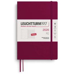Kalender Weekly Planner & Notebook 2026 A5 Soft Cover Port Red in der Gruppe Papier & Blöcke / Kalender und Terminkalender / 12 Monate Tageskalender bei Pen Store (136241) Kalender Weekly Planner & Notebook 2026 A5 Soft Cover Port Red in der Gruppe Papier & Blöcke / Kalender und Terminkalender / 12 Monate Tageskalender bei Pen Store (136241)