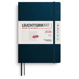 Kalender Weekly Planner & Notebook 2026 A5 Soft Cover Deep Sea in der Gruppe Papier & Blöcke / Kalender und Terminkalender / 12 Monate Tageskalender bei Pen Store (136247)