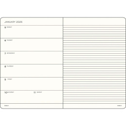Kalender Weekly Planner & Notebook 2026 A5 Soft Cover Spice Brown in der Gruppe Papier & Blöcke / Kalender und Terminkalender / 12 Monate Tageskalender bei Pen Store (136250)