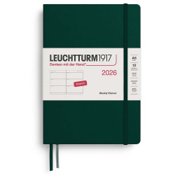 Kalender Weekly Planner 2026 A5 Forest Green in der Gruppe Papier & Blöcke / Kalender und Terminkalender / 12 Monate Tageskalender bei Pen Store (136256)