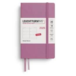 Kalender Weekly Planner 2026 A6 Dusty Rose in der Gruppe Papier & Blöcke / Kalender und Terminkalender / 12 Monate Tageskalender bei Pen Store (136260)