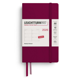 Kalender Weekly Planner 2026 A6 Port Red in der Gruppe Papier & Blöcke / Kalender und Terminkalender / 12 Monate Tageskalender bei Pen Store (136261)