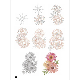 Draw 100: Flowers in der Gruppe Basteln & Hobby / Bücher / Inspirationsbücher bei Pen Store (136315)