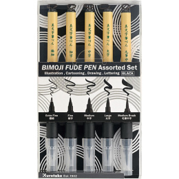 Bimoji Fude Brush Pen 5er-Set in der Gruppe Stifte / Künstlerstifte / Pinselstifte bei Pen Store (136420)