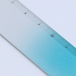 Lineal Aluminium 15 cm Silver/Turquoise in der Gruppe Basteln & Hobby / Hobbyzubehör / Lineale bei Pen Store (136441)