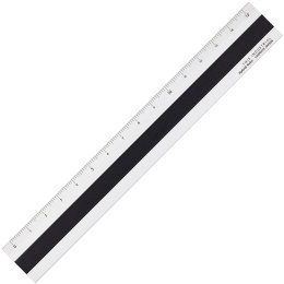 Lineal Aluminium/Leder 15 cm Silver/Black in der Gruppe Basteln & Hobby / Hobbyzubehör / Lineale bei Pen Store (136444)