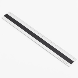 Lineal Aluminium/Leder 15 cm Silver/Black in der Gruppe Basteln & Hobby / Hobbyzubehör / Lineale bei Pen Store (136444)