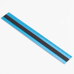 Lineal Aluminium/Leder 15 cm Turquoise/Black in der Gruppe Basteln & Hobby / Hobbyzubehör / Lineale bei Pen Store (136446)